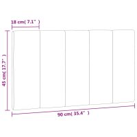 vidaXL Dyna till huvudgavel ljusgrå 90 cm sammet - Bild 10