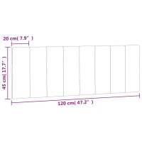 vidaXL Dyna till huvudgavel mörkgrå 120 cm sammet - Bild 10