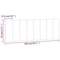 vidaXL Dyna till huvudgavel ljusgrå 140 cm sammet - Bild 10