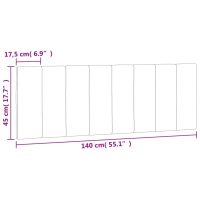 vidaXL Dyna till huvudgavel mörkgrå 140 cm sammet - Bild 10