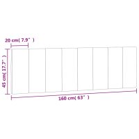 vidaXL Dyna till huvudgavel mörkgrå 160 cm sammet - Bild 10