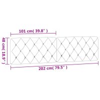 vidaXL Dyna till huvudgavel ljusgrå 200 cm sammet - Bild 10