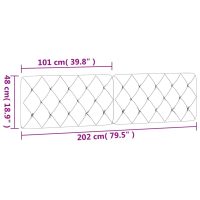 vidaXL Dyna till huvudgavel blå 200 cm sammet - Bild 10