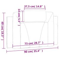 vidaXL Dyna till huvudgavel vit och svart 90 cm konstläder - Bild 11