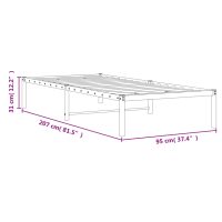 vidaXL Sängram metall svart 90x200 cm - Bild 9