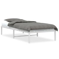 vidaXL Sängram metall vit 90x200 cm - Bild 2