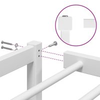 vidaXL Sängram metall vit 90x200 cm - Bild 8