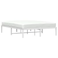 vidaXL Sängram metall vit 140x190 cm - Bild 3