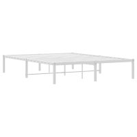 vidaXL Sängram metall vit 140x190 cm - Bild 7