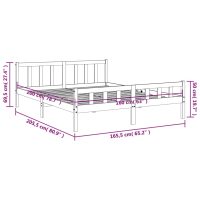 vidaXL Sängram utan madrass vaxbrun 160x200 cm massiv furu - Bild 9