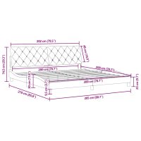 vidaXL Sängram utan madrass svart 200x200 cm sammet - Bild 12