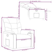 vidaXL Reclinerfåtölj röd konstläder - Bild 11