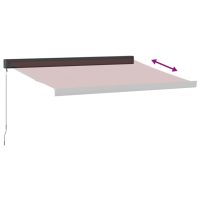 vidaXL Markis manuellt infällbar vinröd 350x250 cm - Bild 5