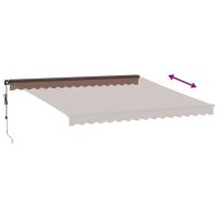 vidaXL Markis automatiskt infällbar med LEDs brun 400x350 cm - Bild 6