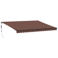 vidaXL Markis automatiskt infällbar brun 450x350 cm - Bild 2