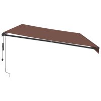 vidaXL Markis automatiskt infällbar brun 600x350 cm - Bild 4