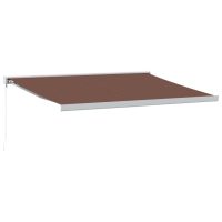 vidaXL Markis manuellt infällbar 450x300 cm brun - Bild 2