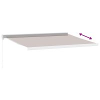 vidaXL Markis manuellt infällbar 450x300 cm brun - Bild 5