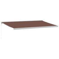 vidaXL Markis manuellt infällbar 500x300 cm brun - Bild 2