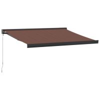 vidaXL Markis manuellt infällbar 350x250 cm brun - Bild 2