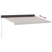 vidaXL Markis manuellt infällbar 350x250 cm brun - Bild 5