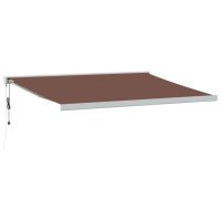 vidaXL Markis automatiskt infällbar 450x300 cm brun - Bild 2