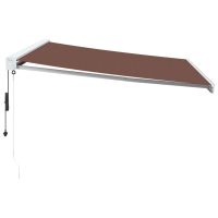 vidaXL Markis automatiskt infällbar 450x300 cm brun - Bild 4