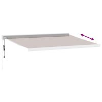 vidaXL Markis automatiskt infällbar 450x300 cm brun - Bild 5