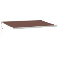 vidaXL Markis automatiskt infällbar 500x300 cm brun - Bild 2