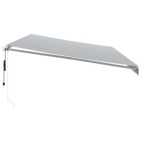 vidaXL Markis automatiskt infällbar med LEDs antracit&vit 600x300 cm - Bild 5