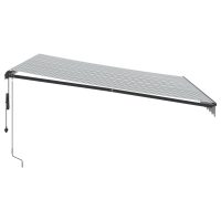 vidaXL Markis automatiskt infällbar med LEDs antracit&vit 400x350 cm - Bild 5