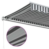 vidaXL Markis manuellt infällbar antracit&vit 600x300 cm - Bild 7