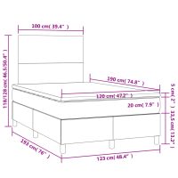 vidaXL Ramsäng med bäddmadrass cappuccino 120x190 cm konstläder - Bild 9