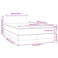 vidaXL Ramsäng med madrass & LED cappuccino 120x190 cm konstläder - Bild 11