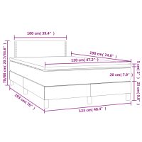 vidaXL Ramsäng med madrass & LED cappuccino 120x190 cm konstläder - Bild 11