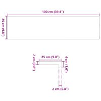 vidaXL Trappstegsmattor 4 pcs obehandlad 100x25x2 cm massiv ek - Bild 10