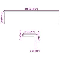 vidaXL Trappstegsmattor 4 pcs obehandlad 110x25x2 cm massiv ek - Bild 10