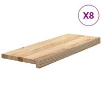 vidaXL Trappstegsmattor 8 pcs obehandlad 70x25x2 cm massiv ek - Bild 3