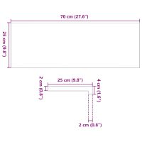 vidaXL Trappstegsmattor 8 pcs obehandlad 70x25x2 cm massiv ek - Bild 10