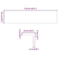 vidaXL Trappstegsmattor 8 pcs obehandlad 110x25x2 cm massiv ek - Bild 10