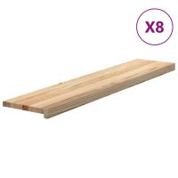 vidaXL Trappstegsmattor 8 pcs obehandlad 120x25x2 cm massiv ek - Bild 3