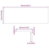 vidaXL Trappstegsmattor 8 pcs obehandlad 70x30x2 cm massiv ek - Bild 10