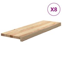 vidaXL Trappstegsmattor 8 pcs obehandlad 80x30x2 cm massiv ek - Bild 3