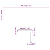 vidaXL Trappstegsmattor 8 pcs obehandlad 80x30x2 cm massiv ek - Bild 10