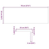 vidaXL Trappstegsmattor 12 pcs obehandlad 70x25x2 cm massiv ek - Bild 10