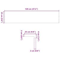 vidaXL Trappstegsmattor 12 pcs obehandlad 120x25x2 cm massiv ek - Bild 10