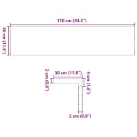 vidaXL Trappstegsmattor 12 pcs obehandlad 110x30x2 cm massiv ek - Bild 10