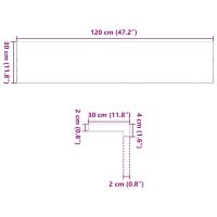 vidaXL Trappstegsmattor 12 pcs obehandlad 120x30x2 cm massiv ek - Bild 10