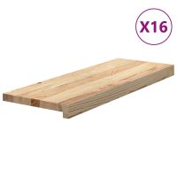 vidaXL Trappstegsmattor 16 pcs obehandlad 70x25x2 cm massiv ek - Bild 3