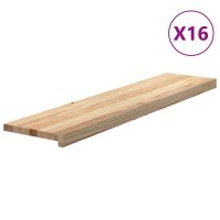 vidaXL Trappstegsmattor 16 pcs obehandlad 110x25x2 cm massiv ek - Bild 3